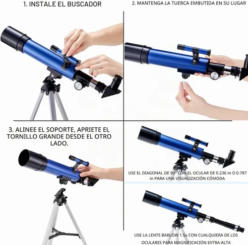 Vista 7 de Telescopio para niños de 8 a 12 años, 100 aumentos