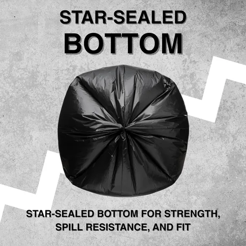 Vista 4 de Top Knot Bags Bolsa de basura de 45 galones, 40 x 48 pulgadas, color negro, 150 unidades para latas de 40 galones, 41 galones, 42 galones, 44