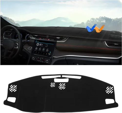 Vista 20 de Autorder - Tapete para salpicadero para 2007-2013 Chevy Chevrolet Silverado/GMC Sierra con dos guanteras, accesorios, cubierta de salpicadero