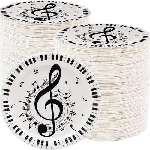 Vista 9 de 80 platos de papel para aniversario del 50 aniversario, suministros de fiesta de boda dorados, platos de postre de 7 pulgadas, para decoración