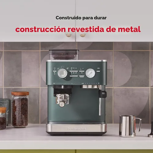 Vista 5 de KitchenAid Máquina de café expreso semiautomática con molinillo de rebabas, 2.5L, KES6551JP, enebro Juniper