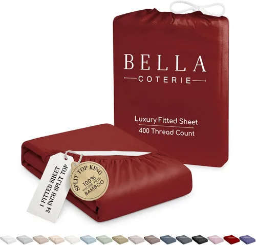 Vista 41 de Bella Coterie - Sábana bajera ajustable de viscosa de bambú de lujo, tamaño individual, 100% cultivada orgánicamente, ultrasuave, refrescante
