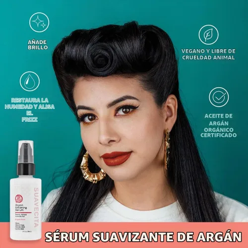 Vista 3 de Suavecito Pomade Suavecita Argan Silkening Serum Wild Berry Scent 2 Fl Oz