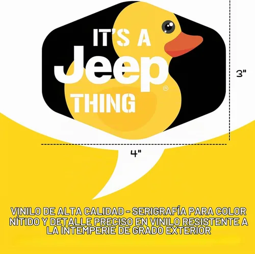 Vista 3 de It's a Jeep Thing Duck - Calcomanía de vinilo para Jeep Wrangler – 4 x 3 pulgadas serigrafiada impermeable accesorio todoterreno – Regalo Jeep
