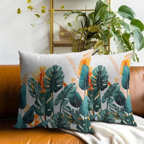Vista 196 de Giwawa Juego de 2 fundas de almohada decorativas con diseño floral de girasol de 16 x 16 pulgadas, fundas de cojín decorativas para el hogar, sofá