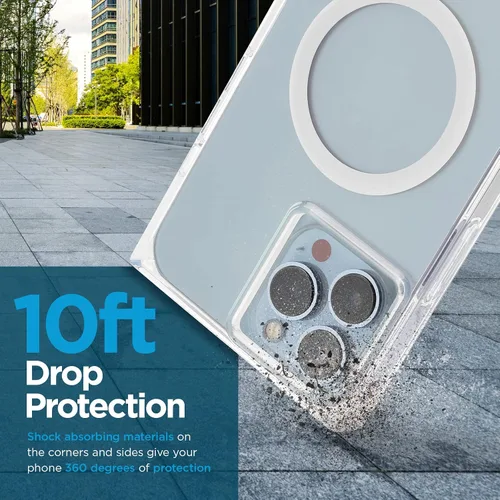 Vista 2 de Case-Mate BLOX - Funda para iPhone 13 Pro, transparente [protección contra caídas de 10 pies] [compatible con MagSafe] Funda magnética para iPhone