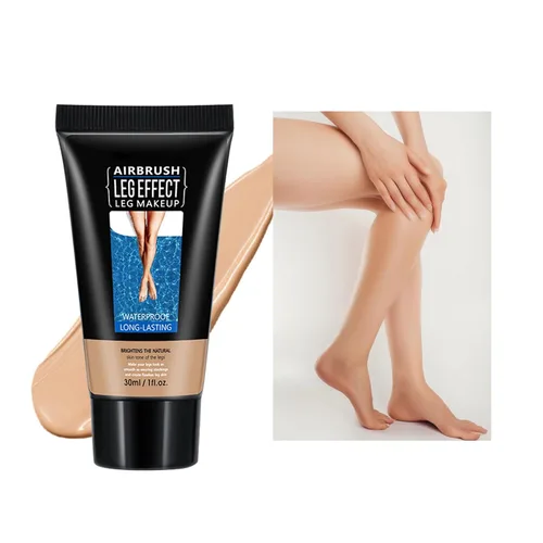 Vista 10 de Maquillaje de piernas impermeable sin transferencia, maquillaje para cubrir venas de piernas, loción de maquillaje corrector corporal de larga