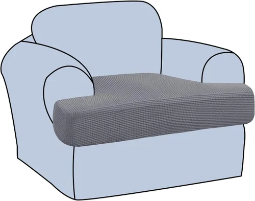 Vista 16 de H.VERSAILTEX Funda elástica para sillón con cojín en forma de T, fundas de cojín en T para sillón y sofá de sala de estar, funda para sofá, funda