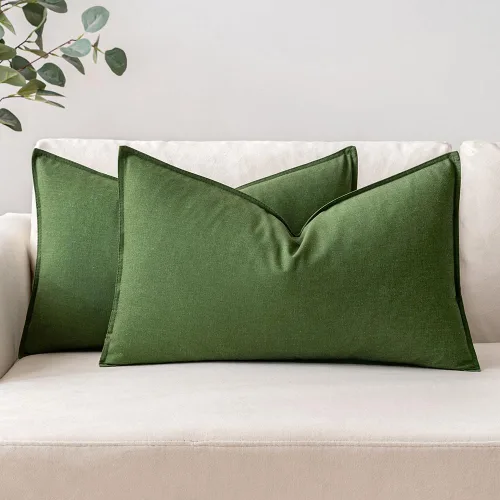 Vista 25 de MIULEE - Paquete de 2 fundas de cojín decorativas de lino, estilo bohemio y moderno, suaves, acento euro, para cama, neutral, fundas de cojín