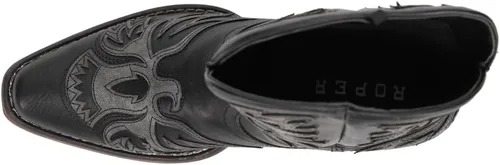Vista 4 de ROPER Mujeres Amelia Snip Toe Western Cowboy Botas Tobillo Tacón Bajo 1-2" - Marrón
