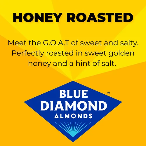 Vista 8 de Blue Diamond Almendras con miel tostada, aperitivo de almendras con miel tostada, 1 libra (Paquete de 1)