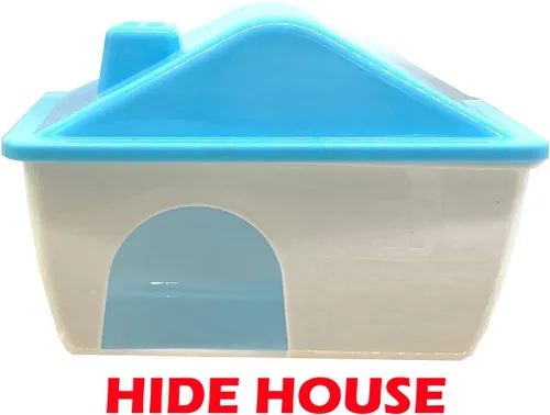 Vista 6 de Ratón de hámster acrílico transparente de 2 niveles de lujo, con rueda grande, botella de agua, torre, tazón de comida, esconder la casa, base