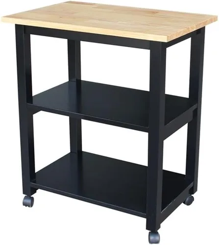 Vista 10 de International Concepts - Carrito mediano para microondas, color roble MEDIUM OAK