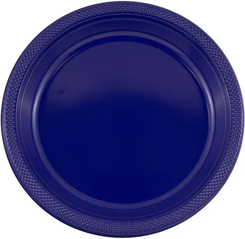 Vista 29 de Platos para fiesta de plástico redondos y cuadrados colorido de 7, 8, y 9 pulgadas, 10/20 platos por paquete, Negro