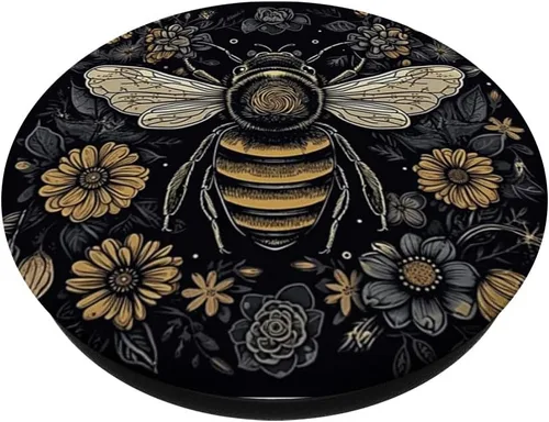 Vista 2 de PopSockets PopGrip intercambiables con diseño de abejorros y abejorros de abeja