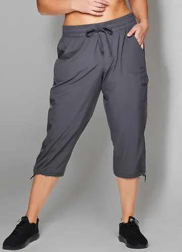Vista 7 de RBX Active - Pantalón capri para mujer, talla grande, ligero, tejido, con cordón, estilo cargo