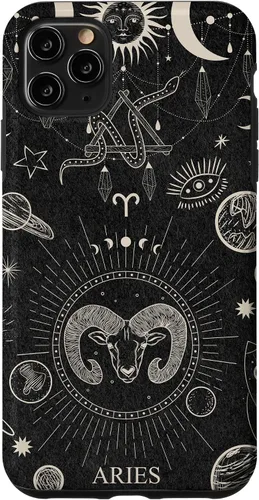 Vista 13 de Carcasa para iPhone 17 con signo del zodiaco astrológico y estético celestial de Aries