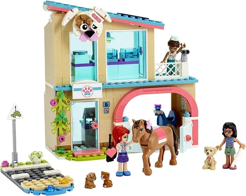 Vista 3 de LEGO Friends Heartlake City Vet Clinic 41446 Kit de construcción; juguete de rescate de animales es un regalo de gran valor para Navidad, vacaciones