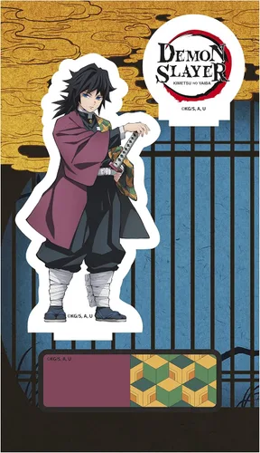 Vista 2 de ABYSTYLE Demon Slayer Kimetsu no Yaiba Giyu Tomioka Acryl® 4 pulgadas acrílico soporte modelo figura anime manga accesorios de escritorio regalo