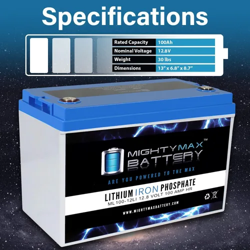 Vista 3 de Mighty Max Battery Batería de repuesto de litio de 12V 100AH compatible con Minn Kota Trolling Power Center