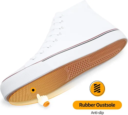 Vista 53 de ZGR Tenis de lona para hombre, con cordones, clásicos, casuales, para caminar