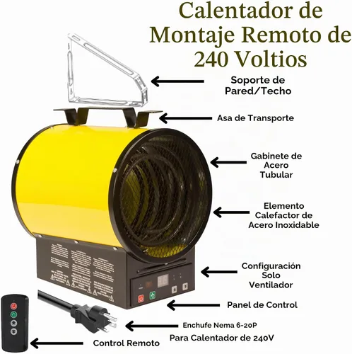 Vista 9 de Dura Heat calentador de aire eléctrico, 13,640 BTU- EUH4000R.