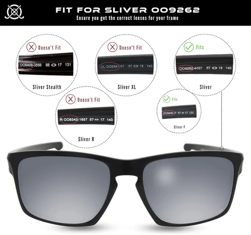 Vista 5 de SOLODAD Lentes de repuesto para lentes de sol Oakley Sliver OO9262, 3 pares