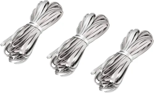 Vista 9 de uxcell Cordón de cuero, 3.28 yardas, 0.118 in, tira de cuerda trenzada de poliuretano plana para bolso, bolso, cordones de zapatos, manualidades