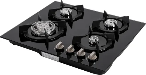 Vista 8 de 24 x 20 pulgadas, 4 quemadores, estufa de gas integrada de acero inoxidable con combustible dual convertible de GN/LPG con protección de termopar