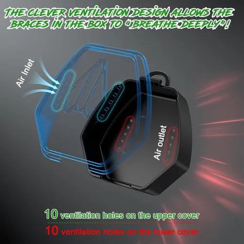 Vista 5 de ARGOMAX Funda protectora bucal con clip para fútbol y lacrosse, negro+verde Negro y verde