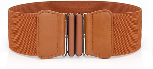 Vista 2 de Cinturón de vestir elástico ancho para mujer, cinturón de cintura elástica, cinturón de cintura elástica, cinturón de cintura con hebilla d656