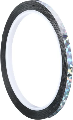 Vista 29 de PATIKIL Cinta prisma de 0.2 pulgadas x 55 yardas, adhesivo reflectante holográfico metalizado para detallar decoración de pared, arte, azul