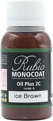Vista 97 de Rubio Monocoat Muestra de Tinte y Acabado para Madera - Niebla 5% Aceite Plus Parte A Aceite de linaza para madera de secado rápido y ecológico