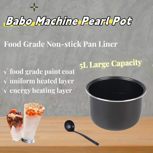 Vista 3 de Bobacooker - Olla de perlas totalmente automática, pantalla táctil de 110 V, máquina para hacer perlas de 5 litros para té Boba y té con leche