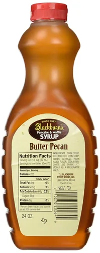 Vista 2 de Blackburn's Jarabe para panqueques y waffles, sabor a nuez y mantequilla, 24 onzas (paquete de 2) (mantequilla de nuez)