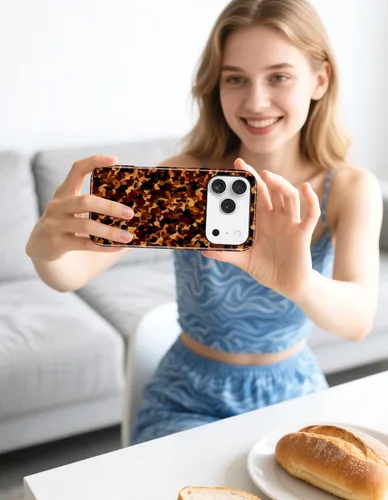 Vista 111 de Jusy Funda compatible con MagSafe con estampado de caparazón de tortuga marrón para iPhone 7/8/SE, cubierta protectora de TPU suave magnética