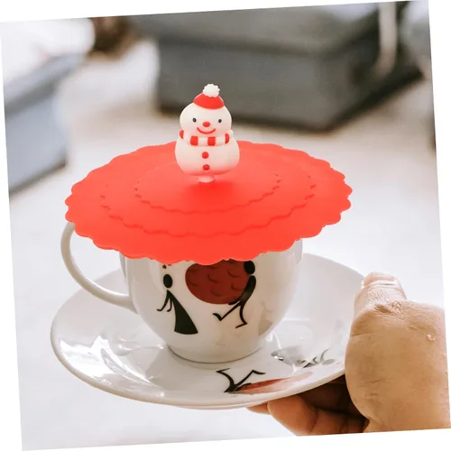 Vista 8 de BESTOYARD 30 piezas de silicona de Navidad tapa de taza de té taza de café, tapa de taza de té, tapa de taza de Navidad, tapas de taza de Navidad