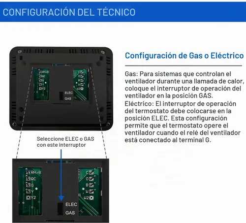 Vista 5 de ELECTECK - Termostato digital no programable, 1 calor/1 frío, negro Compatible with Single Stage Electrical and Gas/Oil System, for home use with
