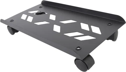 Vista 9 de Fdit Soporte de acero duradero para laptop con ruedas, ventilado, soporte para CPU de escritorio de juegos enrollable, compatible con la mayoría