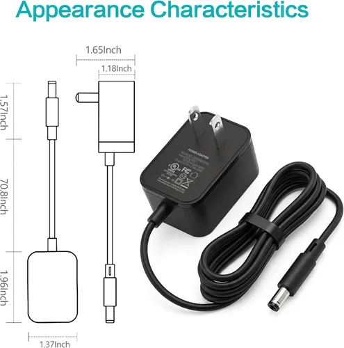 Vista 6 de Cable cargador adaptador de corriente 9V 2A para tabletas LeapPad 1/2