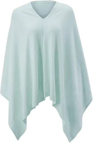 Vista 60 de Fomolom Ponchos para mujer, versátil, ligero, tejido sólido, chal envolvente, bufanda, accesorios para mujer