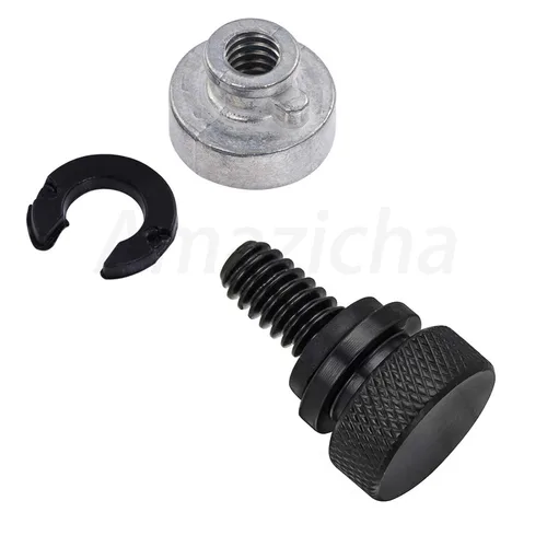 Vista 4 de Amazicha Kit de montaje de tuerca de tornillo de acero inoxidable negro compatible con Harley Davidson Touring Sportster Softail Dyna 1996-2026