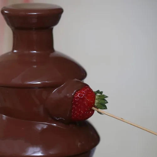 Vista 2 de Fuente de chocolate de 4 niveles, fuente de fondue de chocolate de acero inoxidable de 2 libras