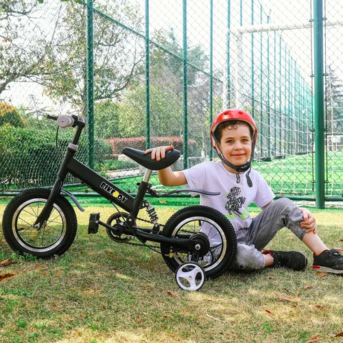 Vista 6 de Balance Bike 2 in 1,The Dual Use of a Kids Balance Bike and Kids Bike,12 14 Inches for 2-6 Years Old,with Shock Absorbers, Fenders, Pedals