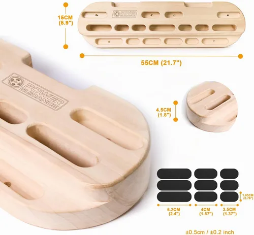Vista 2 de POWER GUIDANCE Tabla de Agarre de Escalada en Roca, Fortalecedor de Manos de Madera, Ejercitador de Antebrazo para Escaladores y Atletas