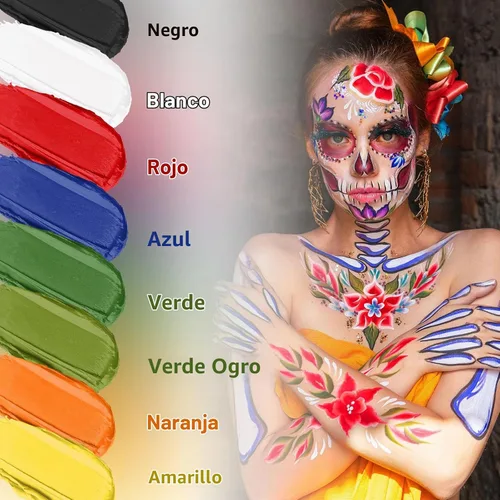 Vista 5 de YBUETE Base de pintura de cuerpo facial a base de aceite blanco