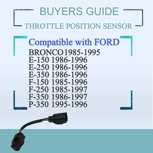 Vista 3 de HiSport TPS Sensor de posición del acelerador E5TZ9B989B E4AF9B989AA Compatible con Ford Bronco 1985-1995, Econoline E-150 E-250 E-350 F-150 F-250