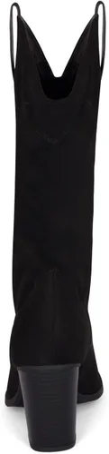 Vista 5 de STYLISH S ONYX - Botas de tacón alto para mujer, con tacón apilado, punta puntiaguda, media pantorrilla