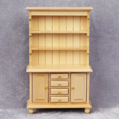 Vista 5 de AirAds - Casa de muñecas 1:12 en miniatura, muebles de madera (1 marrón oscuro)