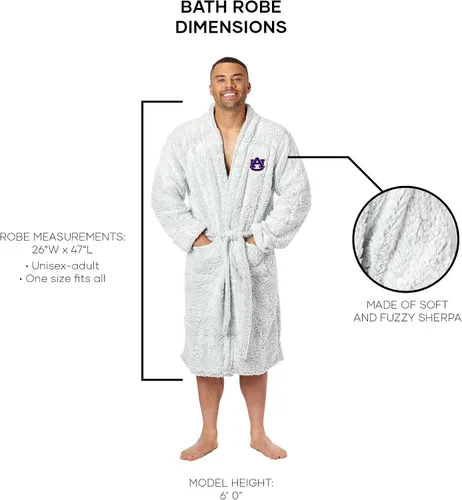 Vista 5 de Northwest NCAA Sherpa Bath Robe, Large/X-Large